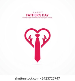 Happy Father’s Day, Father's Day creative design for social media banner, poster, 3D Illustration