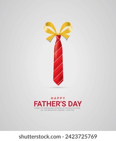 Happy Father’s Day, Father's Day creative design for social media banner, poster, 3D Illustration