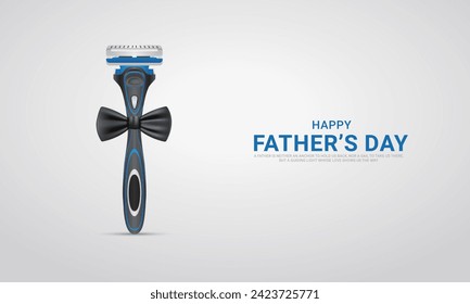 Happy Father’s Day, Father's Day creative design for social media banner, poster, 3D Illustration