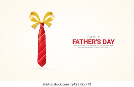 Happy Father’s Day, Father's Day creative design for social media banner, poster, 3D Illustration