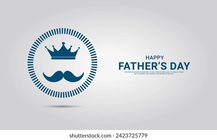 Happy Father’s Day, Father's Day creative design for social media banner, poster, 3D Illustration