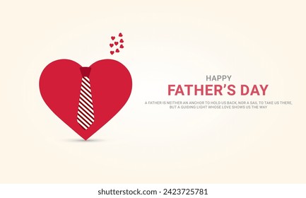 Happy Father’s Day, Father's Day creative design for social media banner, poster, 3D Illustration