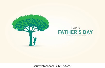 Happy Father’s Day, Father's Day creative design for social media banner, poster, 3D Illustration