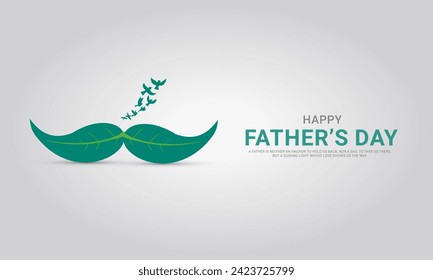 Happy Father’s Day, Father's Day creative design for social media banner, poster, 3D Illustration