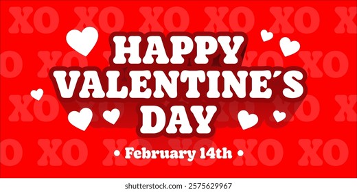 Happy Valentine´s Day, February 14th, Love and red, text cute