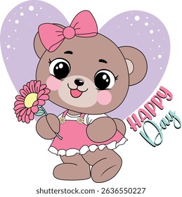 happy day flowers cute smile