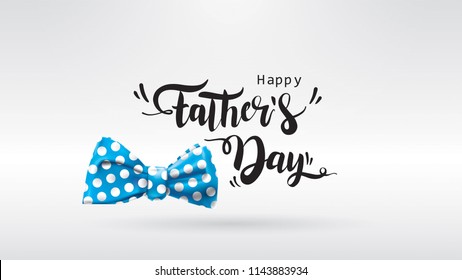 Happy Father’s Day greeting card, banner design with lettering, typography or Calligraphy in three-dimensional style