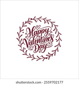 Happy Valentine’s Day Greeting Card Design
Romantic Calligraphy Valentine’s Day Card
Elegant Valentine’s Day Lettering with Hearts
