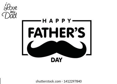 Happy Father’s Day greeting card image. Vector illustration. - Vector