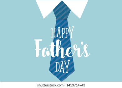 Happy Father’s Day greeting card image with men tie. Vector illustration. - Vector