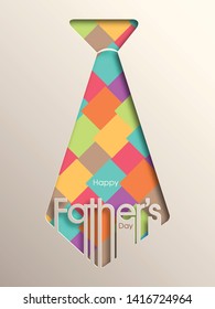 Happy Father’s Day greeting card intricate alphabet design and cute tie.