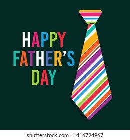 Happy Father’s Day greeting card intricate alphabet design and cute tie.