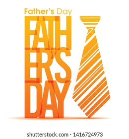 Happy Father’s Day greeting card intricate alphabet design and cute tie.