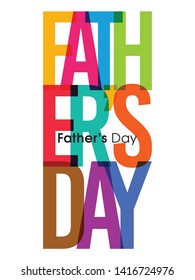 Happy Father’s Day greeting card intricate alphabet design.