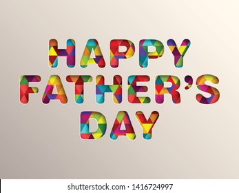 Happy Father’s Day greeting card intricate alphabet design.