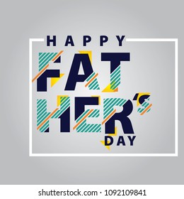 Happy Father’s Day greeting card. Vector illustration.