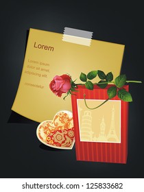 Happy ValentineÃ¢Â?Â?s day - greeting card, vector illustration