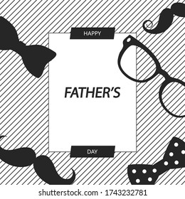 Happy Father’s Day Greeting card. Vector illustration.