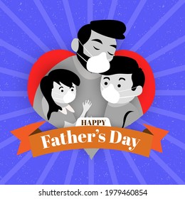 Happy Father’s Day greeting card. Vector illustration.