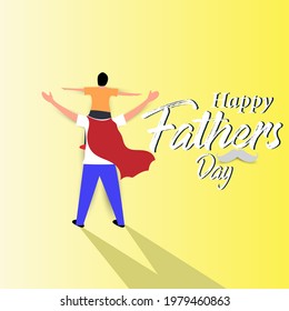 Happy Father’s Day greeting card. Vector illustration.
