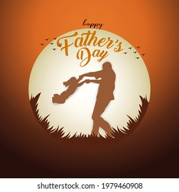 Happy Father’s Day greeting card. Vector illustration.