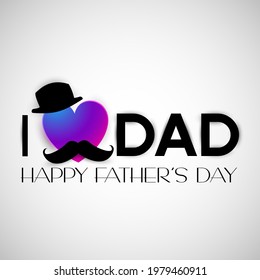 Happy Father’s Day greeting card. Vector illustration.