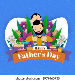 Happy Father’s Day greeting card. Vector illustration.