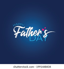 Happy Father’s Day greeting card. Vector illustration. Blue background. 