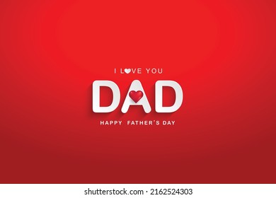 Happy Father’s Day greeting card vector illustration