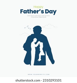 Happy Father’s Day greeting Card. Vector illustration. social media, posters, flyer