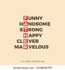 Happy Father’s Day greeting card. Vector illustration.