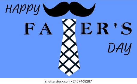 Happy Father’s Day greeting card. Vector illustration.sky colur