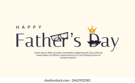 Happy Father’s Day greeting card. Vector illustration.