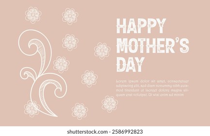 Happy Mother’s day greeting card .Vector, eps 10