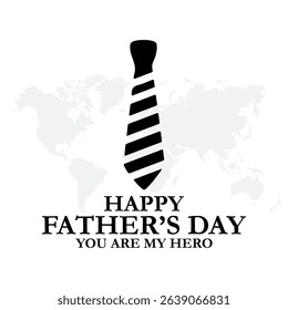 Happy Father’s Day greeting Card. Vector illustration.. Father's Day for banners and posters. World Father’s Day(3rd Sunday of June)