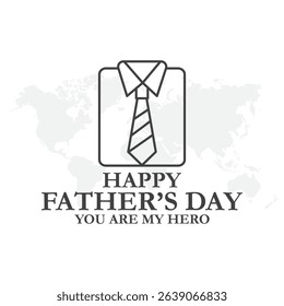  Happy Father’s Day greeting Card. Vector illustration.. Father's Day for banners and posters. World Father’s Day(3rd Sunday of June)