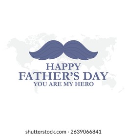  Happy Father’s Day greeting Card. Vector illustration.. Father's Day for banners and posters. World Father’s Day(3rd Sunday of June)