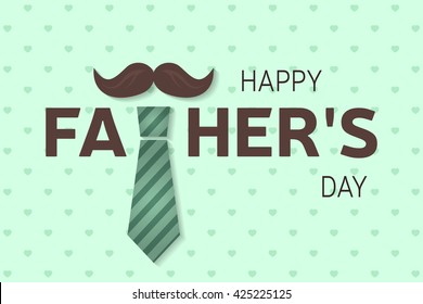 Happy Father’s Day greeting card. Vector illustration.