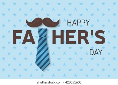 Happy Father’s Day greeting card. Vector illustration.