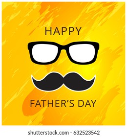 Happy Fatherâ??s Day greeting card. Vector illustration.