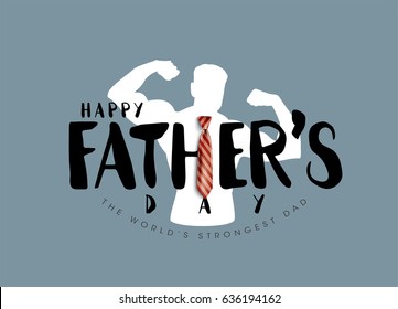 Happy Father’s Day greeting Card. Vector illustration.