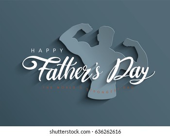 Happy Father’s Day greeting Card. Vector illustration.