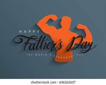 Happy Father’s Day greeting Card. Vector illustration.