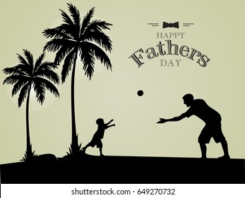 Happy Father’s Day greeting card. Vector illustration.