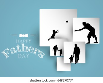 Happy Father’s Day greeting card. Vector illustration.