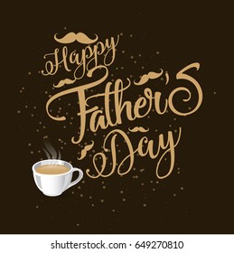 Happy Father’s Day greeting card. Vector illustration.