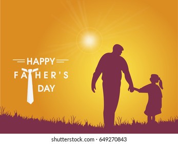 Happy Father’s Day greeting card. Vector illustration.