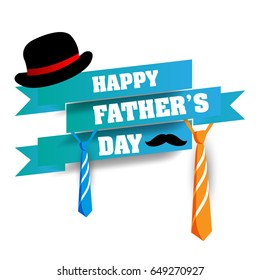Happy Father’s Day greeting card. Vector illustration.