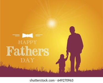 Happy Father’s Day greeting card. Vector illustration.