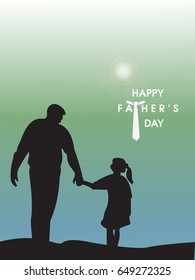 Happy Father’s Day greeting card. Vector illustration.